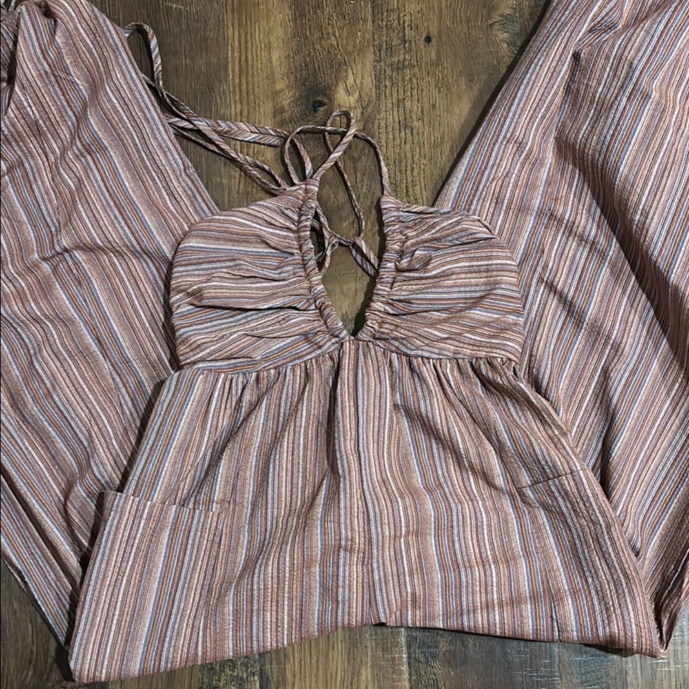 Striped Halter Jumpsuit
